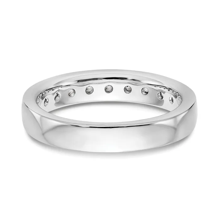 053ct CZ Solid Real 14K White Gold 925mm Stone Channel Wedding Band Ring Goldia Rings