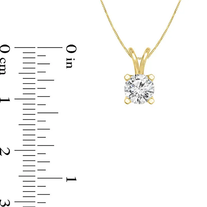 075 CT Certified Natural Clarity Enhanced Solitaire Pendant in 14K Gold IVS2 Goldia Necklaces 075 CT Certified Natural Clarity Enhanced Solitaire Pendant in 14K Gold IVS2 Goldia Necklaces