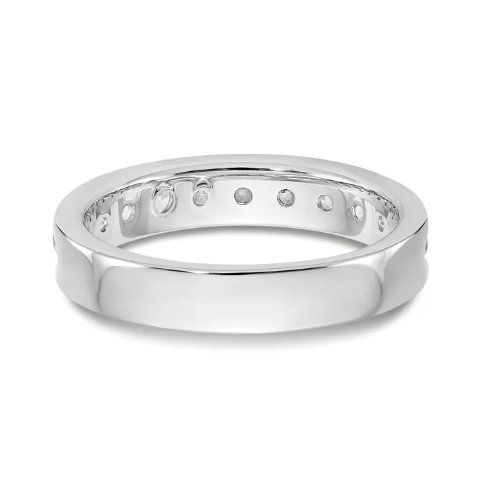 099ct CZ Solid Real 14K White Gold 1128mm Stone Ladies Wedding Band Ring Goldia Rings
