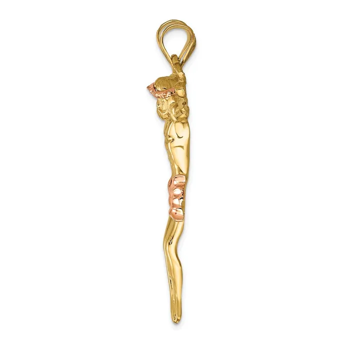 14k Twotone Gold Rose Corpus Pendant Goldia Rings