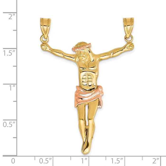 14k Twotone Gold Rose Corpus Pendant Goldia Rings