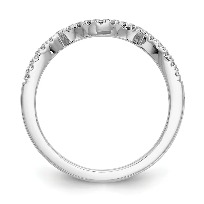 Goldia 14K White Gold Lab Grown Diamond VSSI FGH Wedding Band Ring Rings