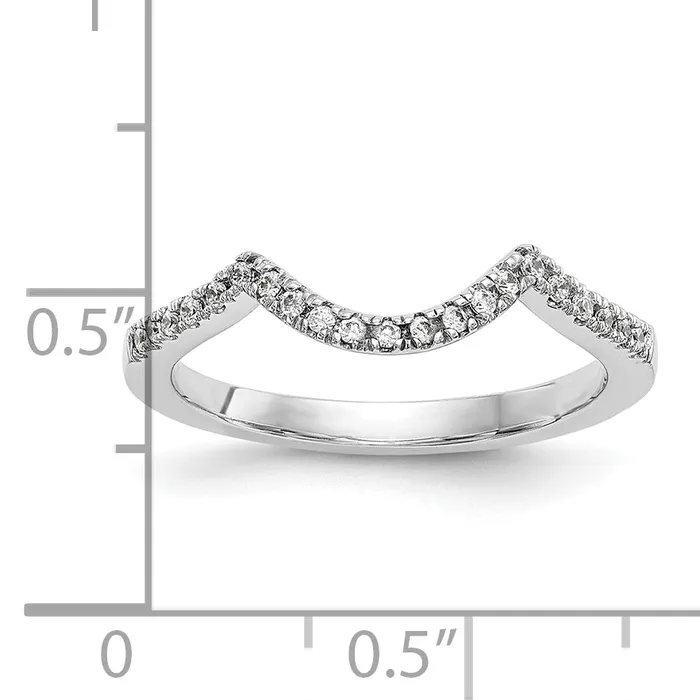 Goldia 14K White Gold Lab Grown Diamond VSSI FGH Wedding Band Ring Rings