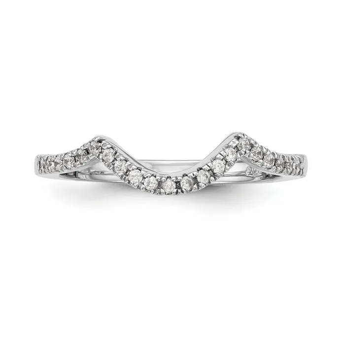 Goldia 14K White Gold Lab Grown Diamond VSSI FGH Wedding Band Ring Rings