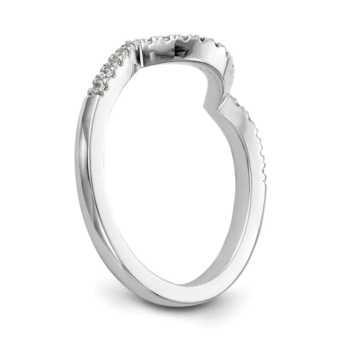Goldia 14K White Gold Lab Grown Diamond VSSI FGH Wedding Band Ring Rings