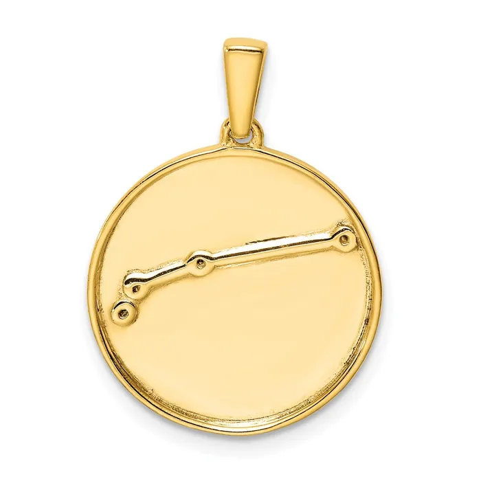 Goldia Necklaces Sterling Silver Goldplated u0026 CZ Aries Zodiac Pendant