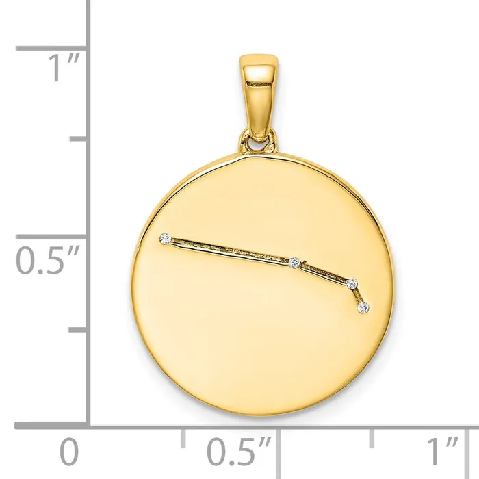 Goldia Necklaces Sterling Silver Goldplated u0026 CZ Aries Zodiac Pendant