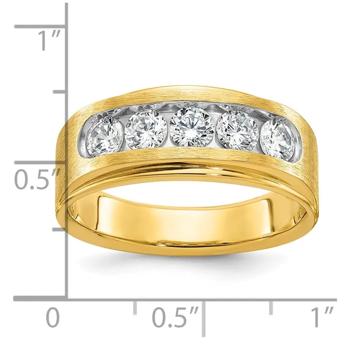 Goldia Rings 14k Yellow Gold Mens Diamond Satin Finish Ring Mounting