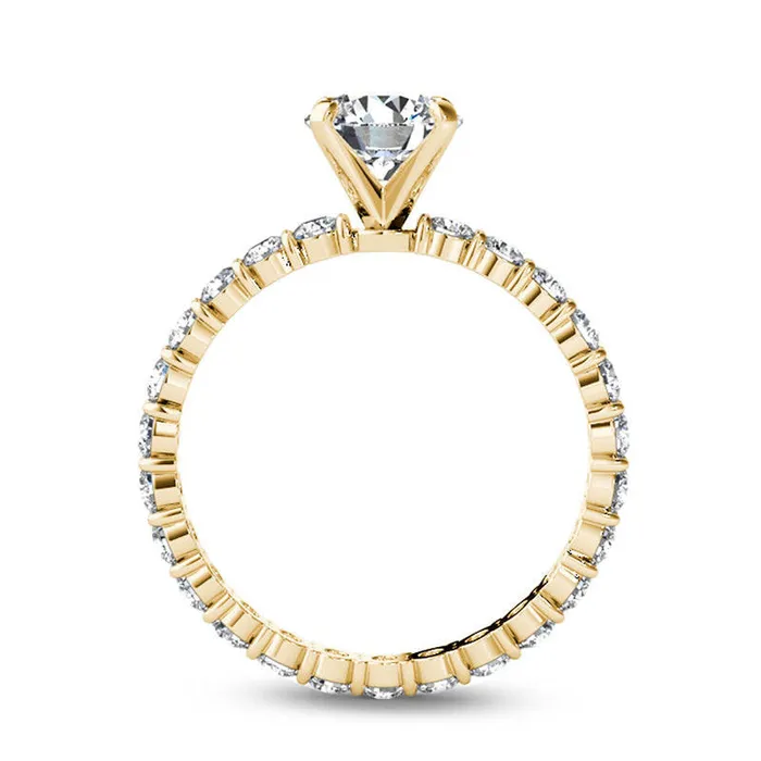 Goldia Rings 25 CT TW Natural Diamond Engagement Ring in Solid 14K Gold Goldia Rings 25 CT TW Natural Diamond Engagement Ring in Solid 14K Gold
