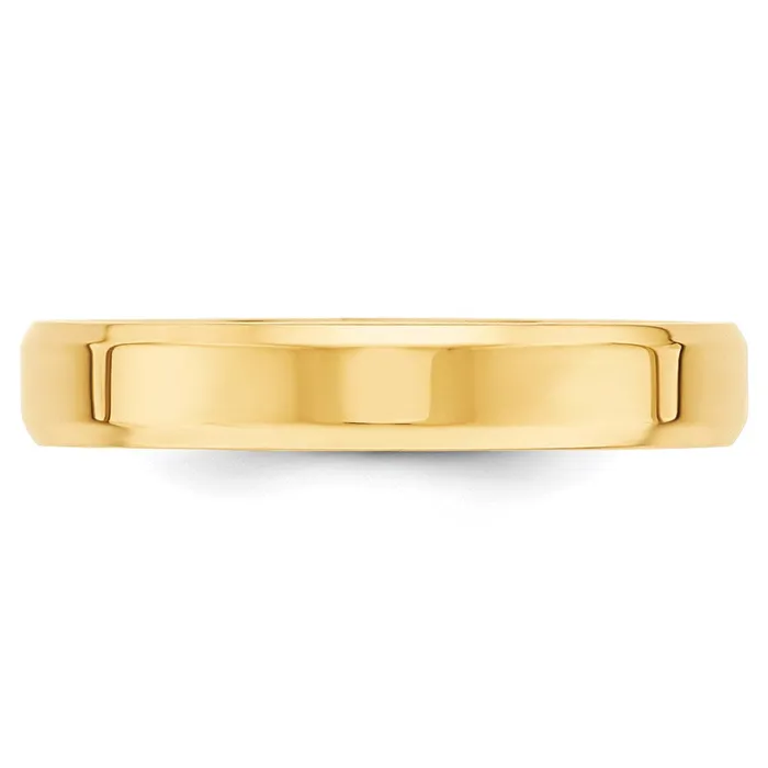 Goldia Rings Solid 18K Yellow Gold 4mm Bevel Edge Comfort Fit MensWomens Wedding Band Ring Size 135 Goldia Rings Solid 18K Yellow Gold 4mm Bevel Edge Comfort Fit MensWomens Wedding Band Ring Size 135
