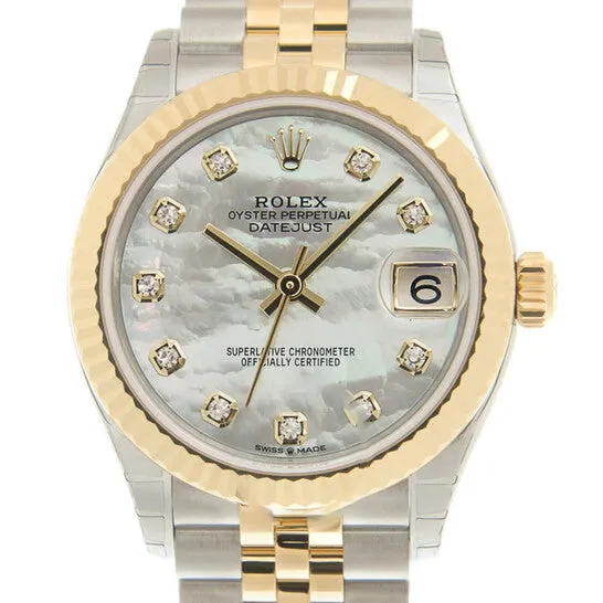 JMS always Original Rolex Datejust 31 Mother of Pearl Diamond Dial Automatic Ladies Steel and 18kt Yellow Gold Jubilee Watch 278273MDJ Necklaces JMS always Original Rolex Datejust 31 Mother of Pearl Diamond Dial Automatic Ladies Steel and 18kt Yellow Gold Jubilee Watch 278273MDJ Necklaces