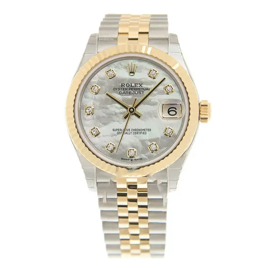 JMS always Original Rolex Datejust 31 Mother of Pearl Diamond Dial Automatic Ladies Steel and 18kt Yellow Gold Jubilee Watch 278273MDJ Necklaces JMS always Original Rolex Datejust 31 Mother of Pearl Diamond Dial Automatic Ladies Steel and 18kt Yellow Gold Jubilee Watch 278273MDJ Necklaces