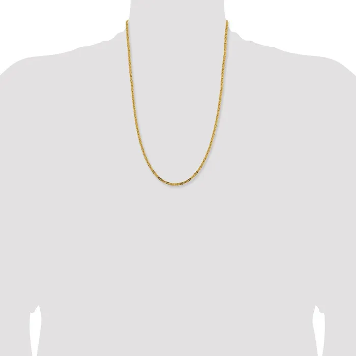 MDS Necklaces 14K Yellow Gold 24 inch 25mm Byzantine with Lobster Clasp Chain Necklace MDS Necklaces 14K Yellow Gold 24 inch 25mm Byzantine with Lobster Clasp Chain Necklace