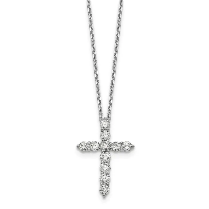 Necklaces Goldia 14K White GoldTrue Origin Lab Grown Real Diamond VSSI D E F Cross Pendant Necklace