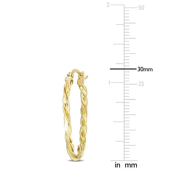 Original AMOUR Twist Hoop Earrings In 10K Yellow Gold JMS always Earrings Original AMOUR Twist Hoop Earrings In 10K Yellow Gold JMS always Earrings