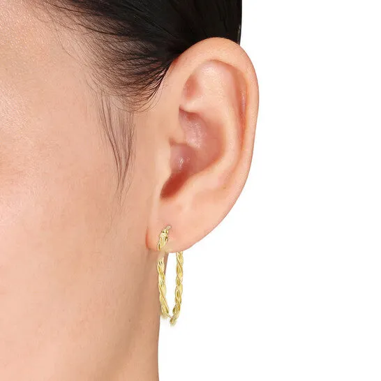 Original AMOUR Twist Hoop Earrings In 10K Yellow Gold JMS always Earrings Original AMOUR Twist Hoop Earrings In 10K Yellow Gold JMS always Earrings