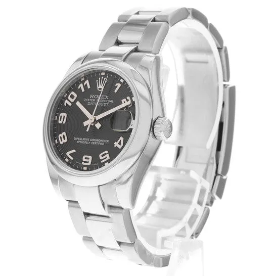 Original Preowned Rolex Datejust 31 Automatic Chronometer Black Concentric Dial Ladies Watch 178240 BKCAO JMS always Watches