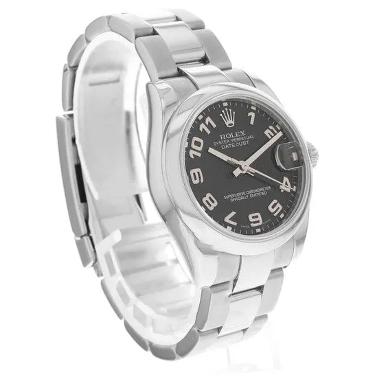 Original Preowned Rolex Datejust 31 Automatic Chronometer Black Concentric Dial Ladies Watch 178240 BKCAO JMS always Watches