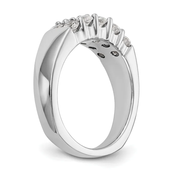 Rings 100ct CZ Solid Real 14K White Gold Wedding Band Ring Goldia