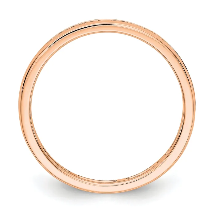 Rings 14k Rose Gold 12 Ct Lab Grown Diamond VSSI G Channel Set Eternity Band Ring Goldia