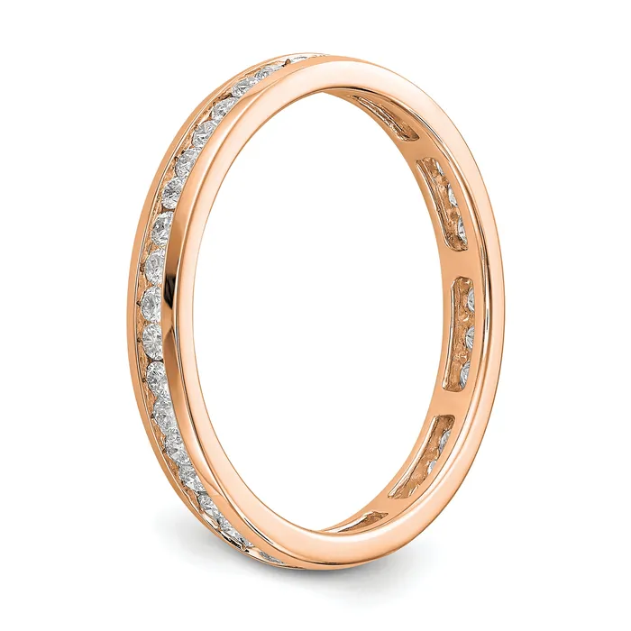 Rings 14k Rose Gold 12 Ct Lab Grown Diamond VSSI G Channel Set Eternity Band Ring Goldia