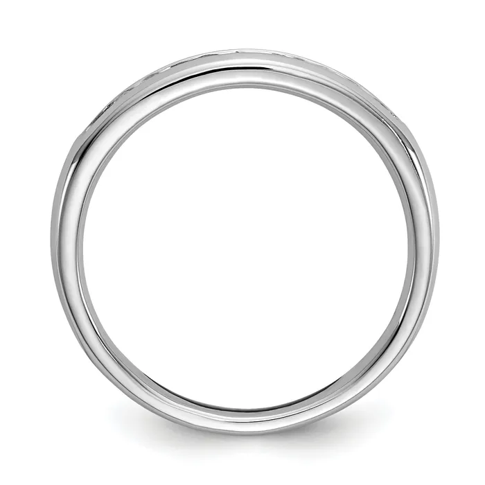 Rings Goldia 017ct CZ Solid Real 14K White Gold 11Stone Channel Wedding Band Ring