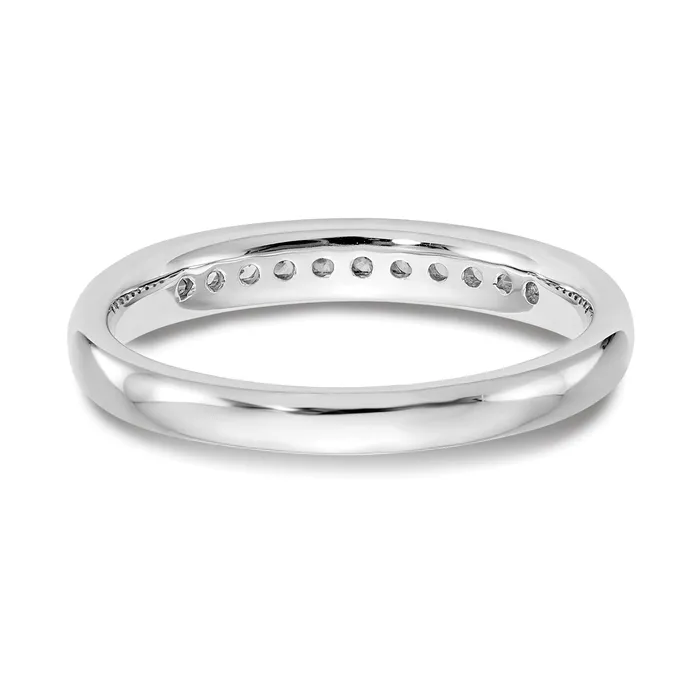 Rings Goldia 017ct CZ Solid Real 14K White Gold 11Stone Channel Wedding Band Ring