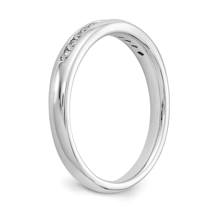 Rings Goldia 017ct CZ Solid Real 14K White Gold 11Stone Channel Wedding Band Ring