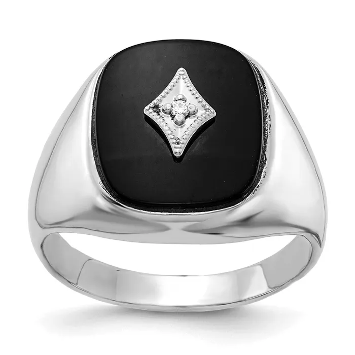Rings Goldiacom 14k White Gold A Real Diamond mens ring