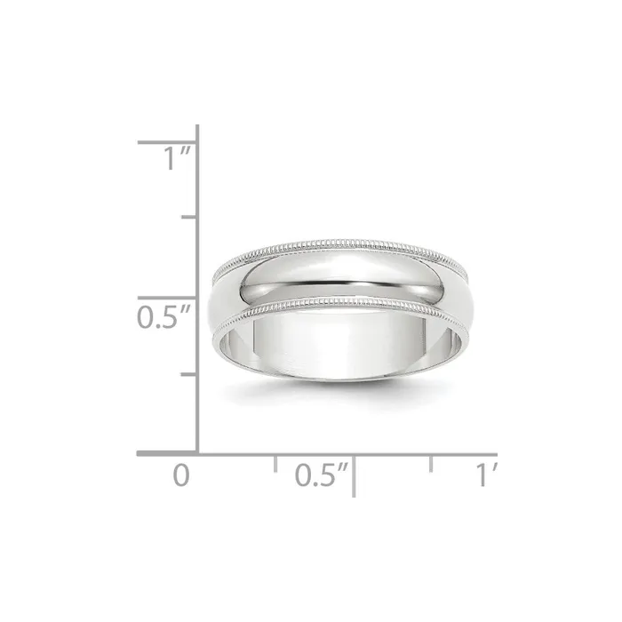 Rings Goldia Solid 10K White Gold 6mm Light Weight Milgrain Half Round MensWomens Wedding Band Ring Size 125 Rings Goldia Solid 10K White Gold 6mm Light Weight Milgrain Half Round MensWomens Wedding Band Ring Size 125