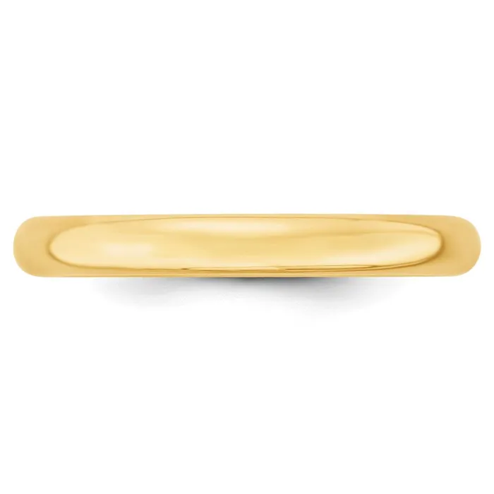 Rings Solid 18K Yellow Gold 3mm Light Weight Comfort Fit MensWomens Wedding Band Ring Size 14 Goldia