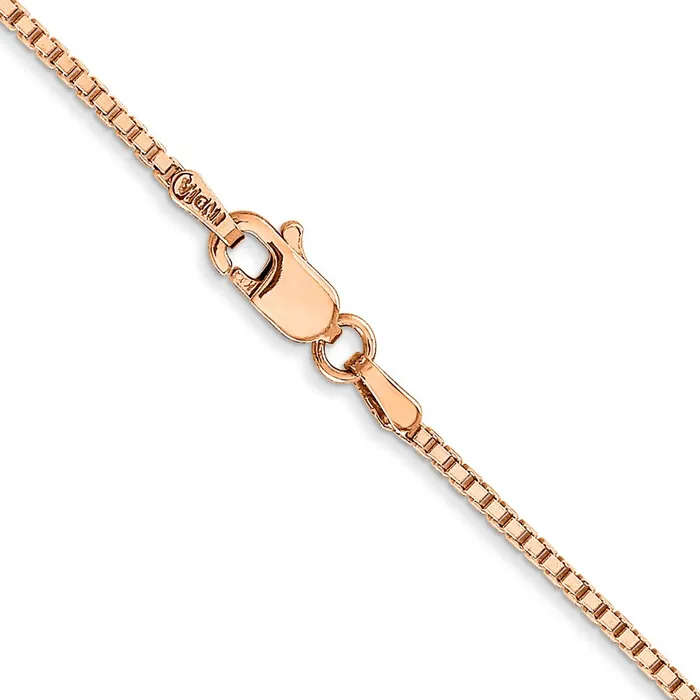 14k Rose Gold 13mm Box Chain TreasureFineJewelers Necklaces