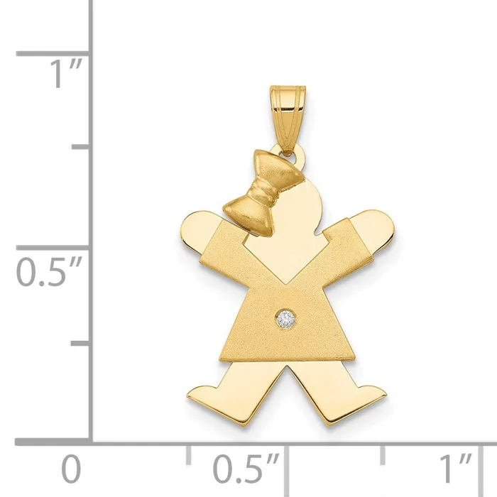 14k Yellow Gold A Diamond Kid Pendant TreasureFineJewelers PreStyled Sets