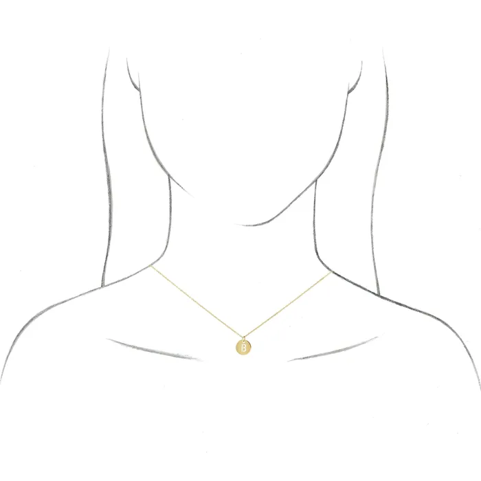 18K Yellow GoldPlated Sterling Silver Initial N 10 mm Disc 1618 Necklace TreasureFineJewelers Necklaces
