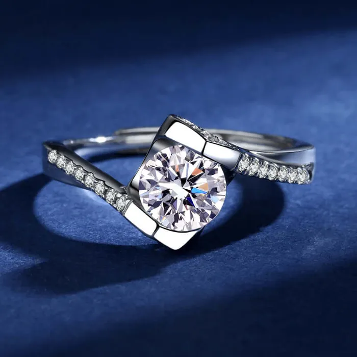 Angel Kisses Heart Moissanite Ring Trendolla Jewelry Rings