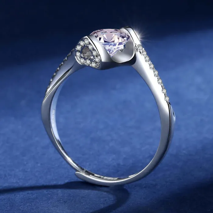 Angel Kisses Heart Moissanite Ring Trendolla Jewelry Rings
