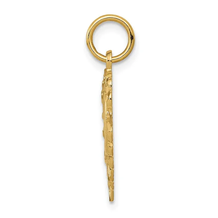 Charm Necklaces 10k Yellow Gold Initial D Charm TreasureFineJewelers