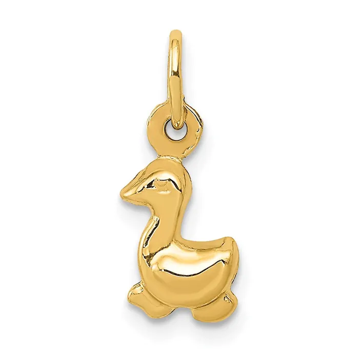 Charm Necklaces TreasureFineJewelers 14k Duck Charm