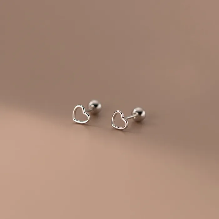 Earrings Trendolla Jewelry Tiny Open Heart Baby Children Earrings