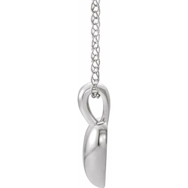 Necklaces 14K White Youth Heart 15 Necklace TreasureFineJewelers