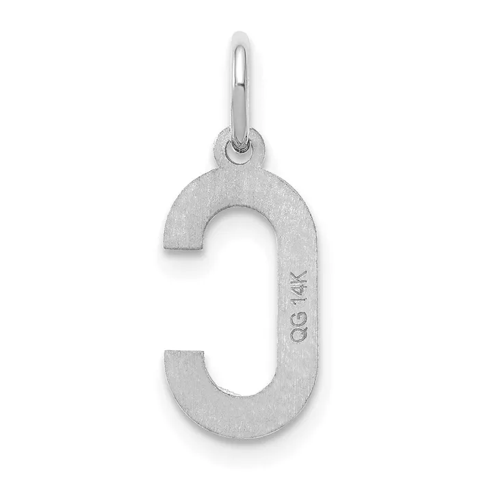 Necklaces TreasureFineJewelers 14k White Gold Letter C Initial Pendant