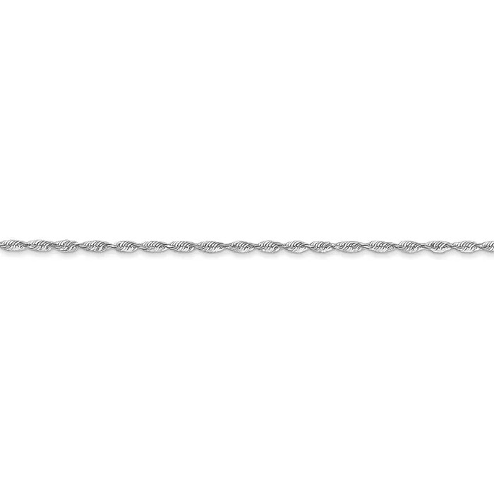 Rings TreasureFineJewelers Leslies 10K White Gold 25mm DiamondCut Lightweight Rope Chain