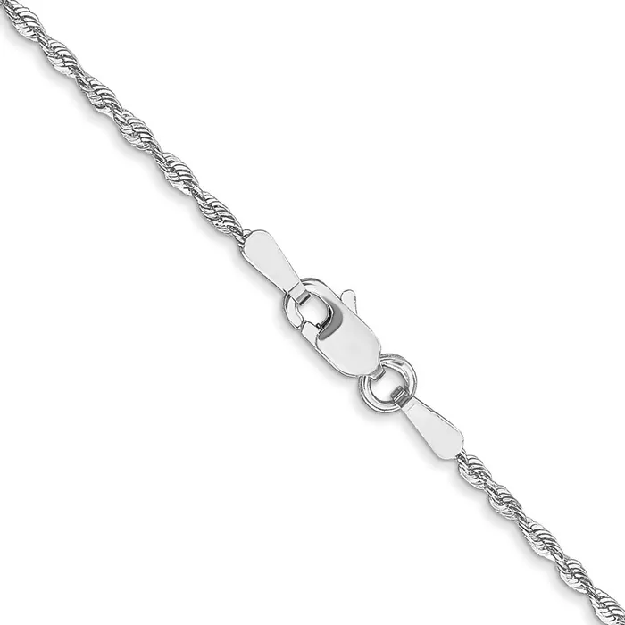 Rings TreasureFineJewelers Leslies 10K White Gold 25mm DiamondCut Lightweight Rope Chain