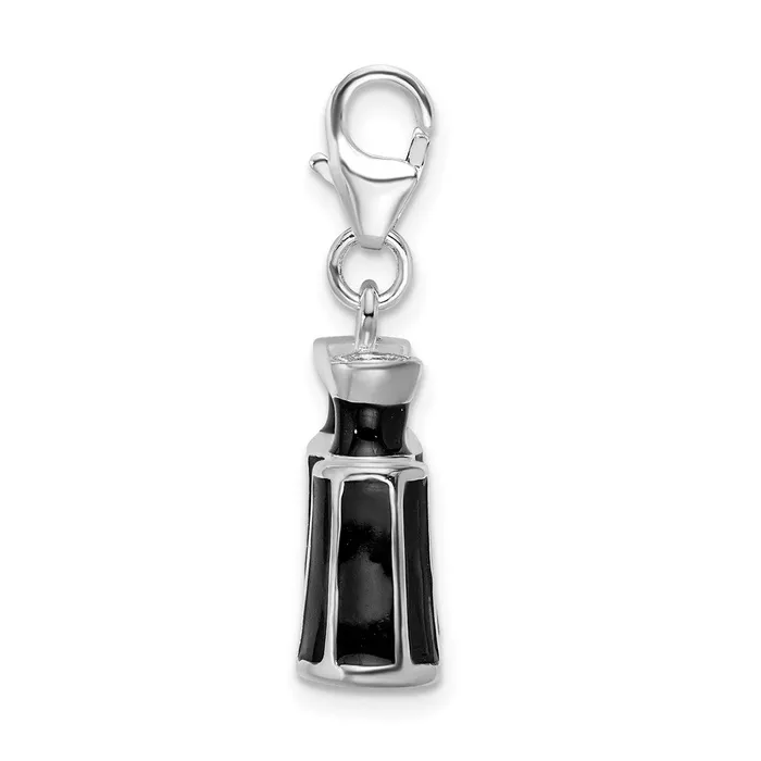 Rings TreasureFineJewelers Sterling Silver Amore La Vita Rhodiumplated Enameled Binocular Charm