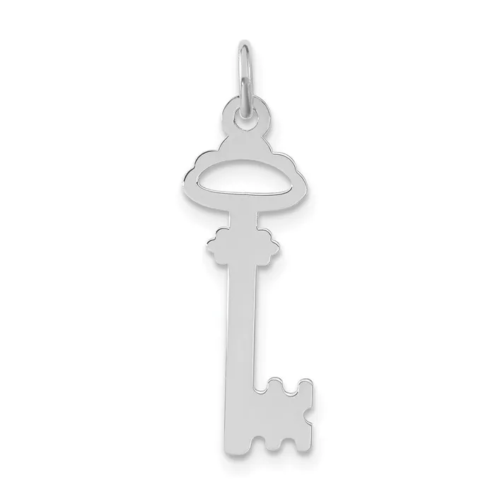 Rings TreasureFineJewelers Sterling Silver Key Charm