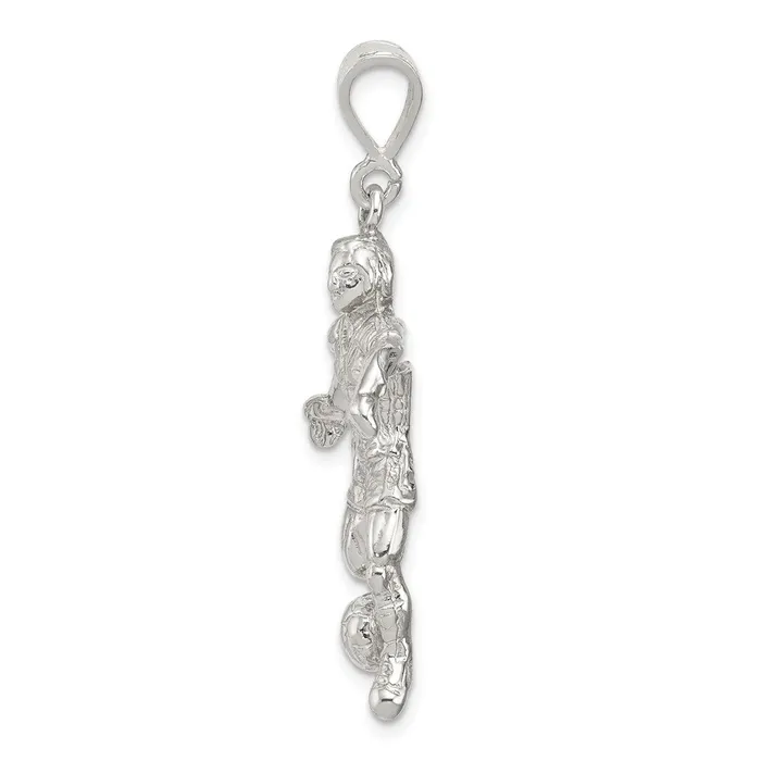 Sterling Silver Soccer Player Charm TreasureFineJewelers Rings