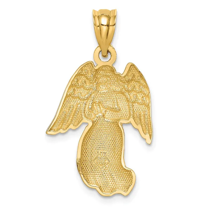 TreasureFineJewelers 14k Polished Angel Charm Charm Necklaces