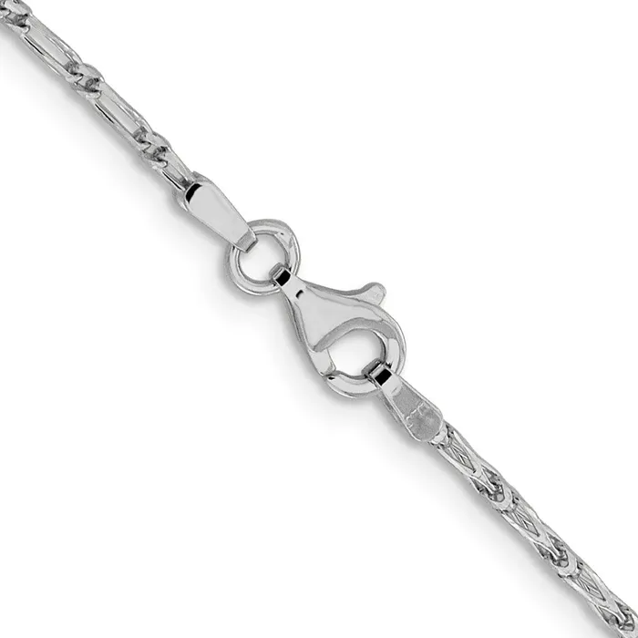 TreasureFineJewelers Necklaces Leslies 14K White Gold 16mm DC Long Link Franco Chain
