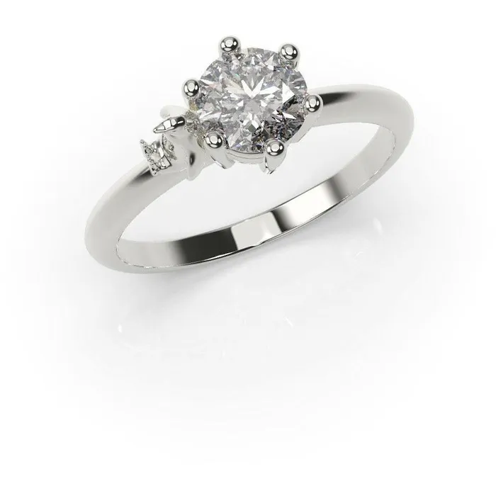 MyUniqueRing Penguin Engagement Ring Penguin Ring White Gold Rings
