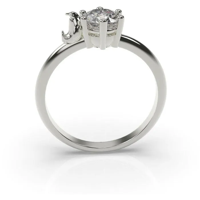 MyUniqueRing Penguin Engagement Ring Penguin Ring White Gold Rings